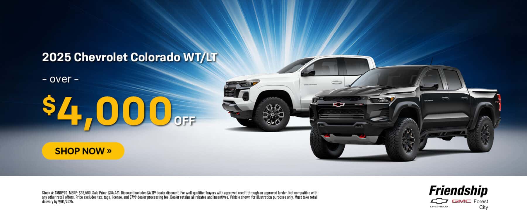 2025 Chevrolet Colorado over $4,000 off!