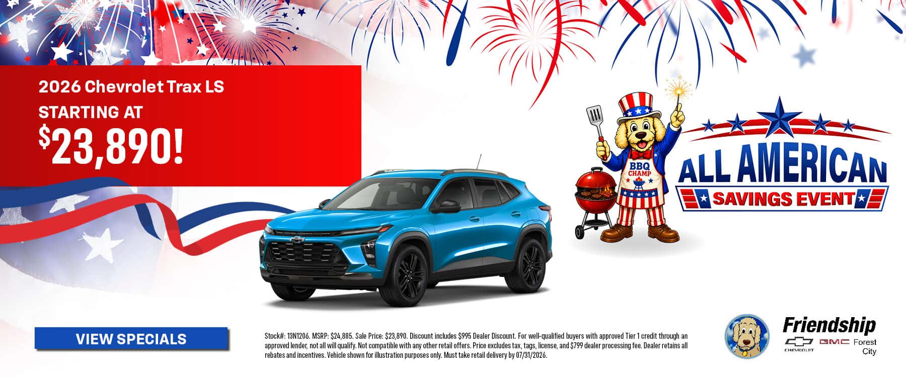 2026 Chevy Trax starting at $23,890!