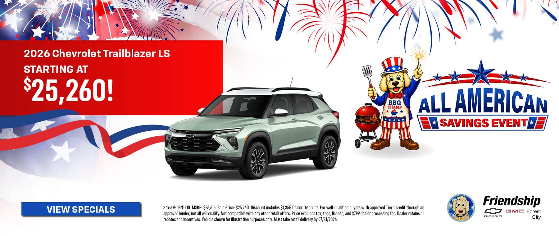 2026 Chevy Trailblazer starting at $25,260!