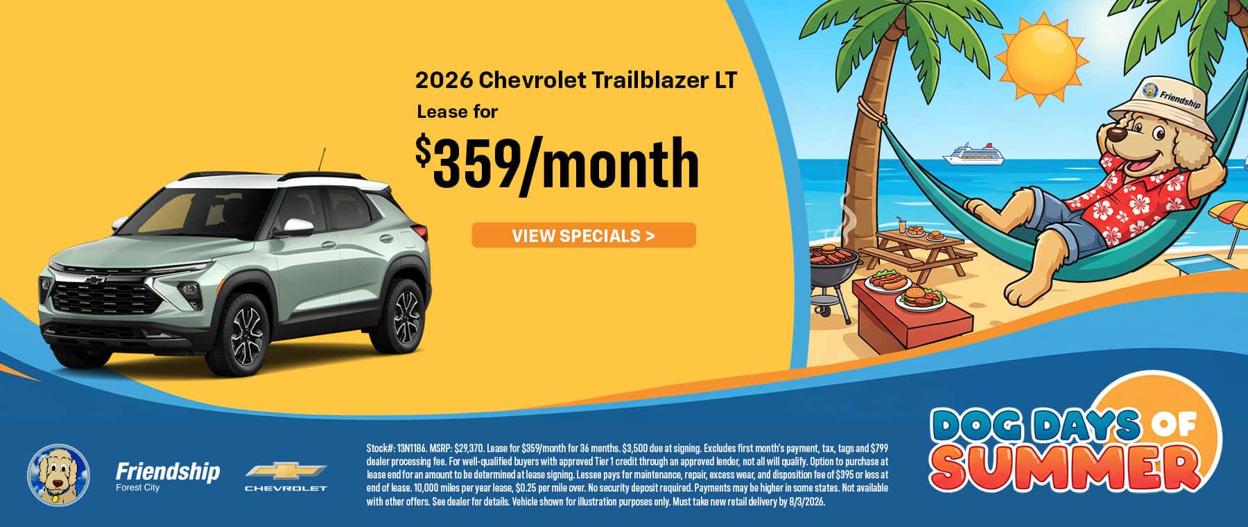 2026 Chevy Trailblazer for $359/mo!