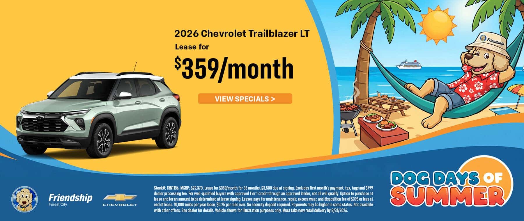 2026 Chevy Trailblazer for $359/mo!