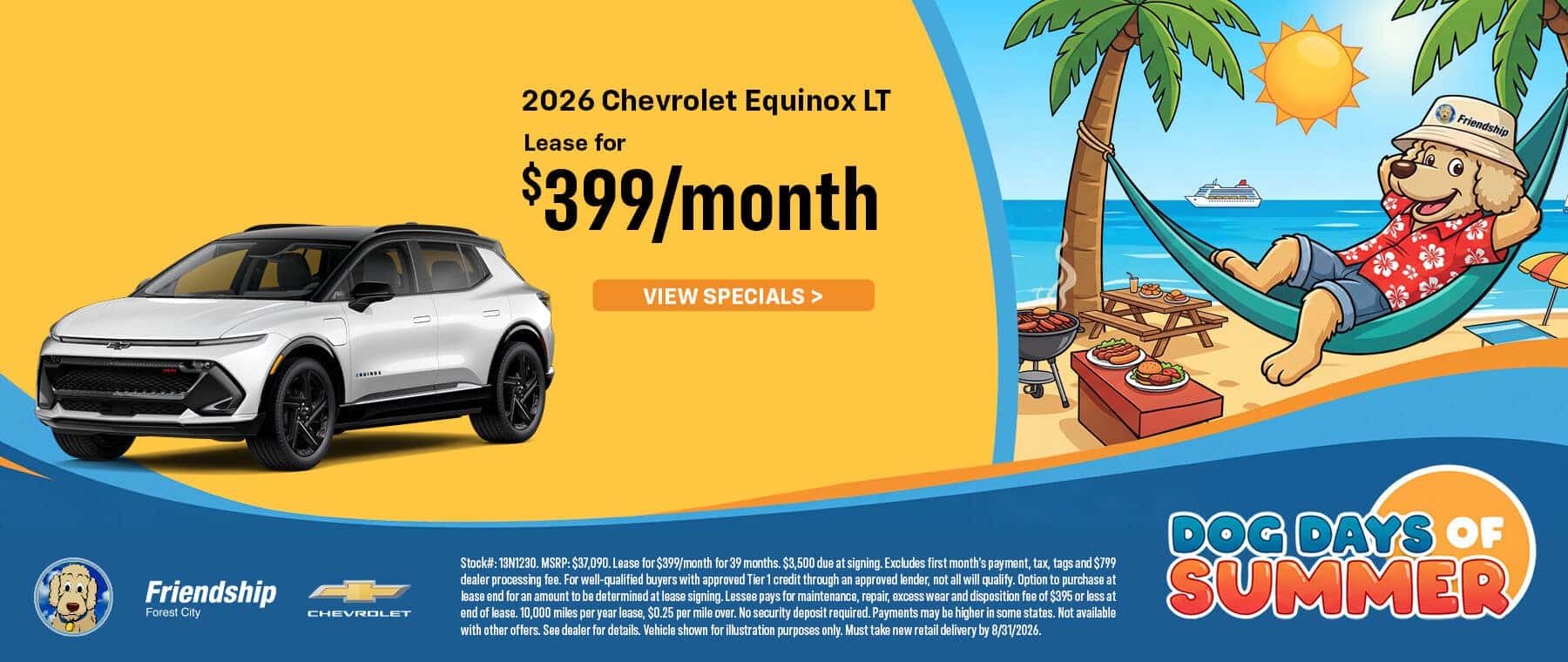 2026 Chevy Equinox for $399/mo!