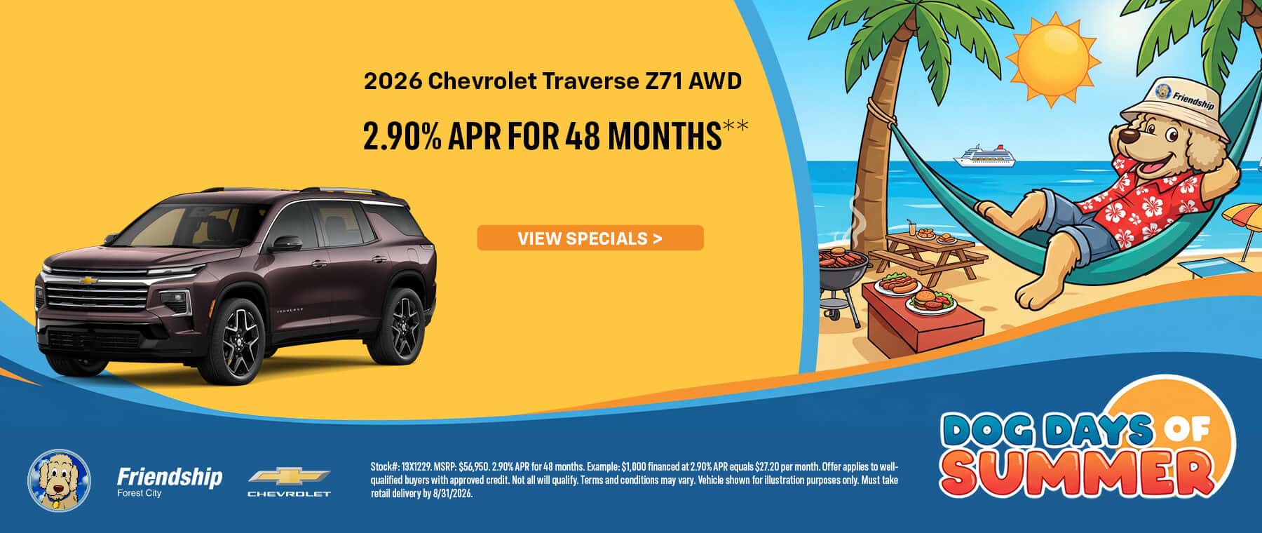 2.9% APR Available for 2026 Chevy Traverse!