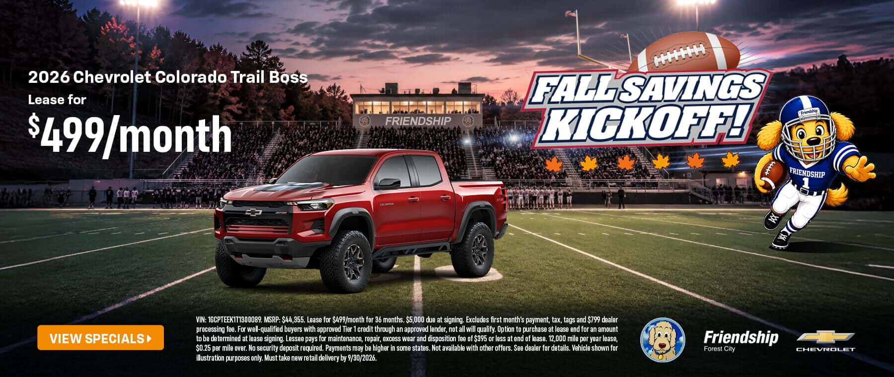 2026 Chevrolet Colorado for $499/mo!