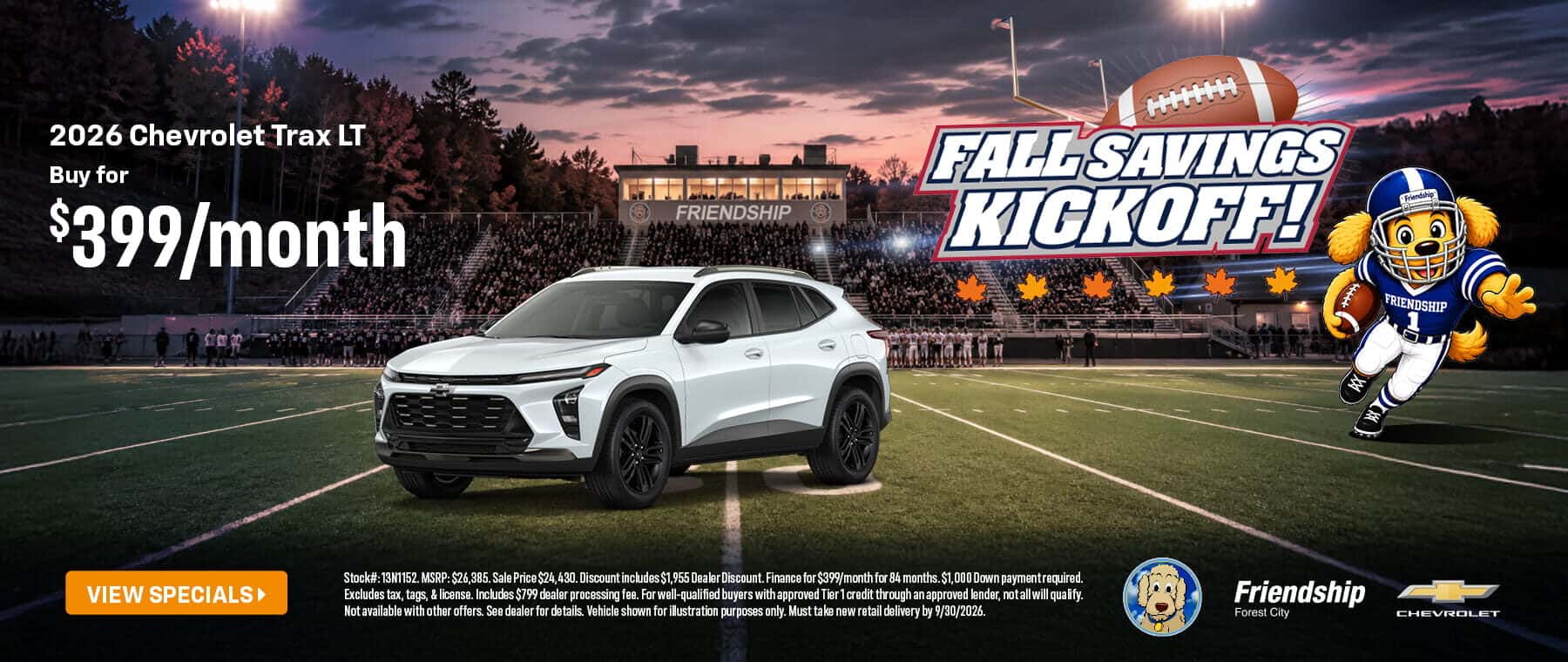 2026 Chevrolet Trax for $399/mo!