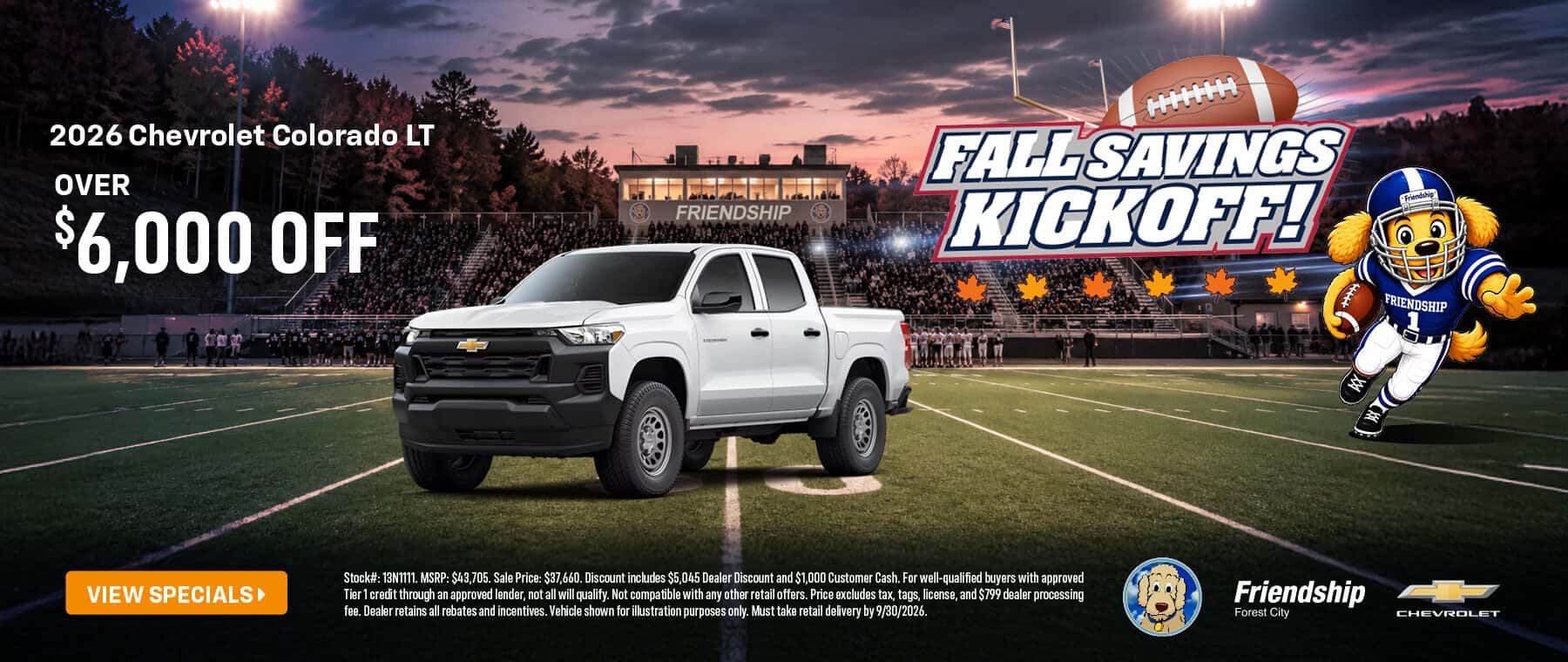 Over $6,000 off 2026 Chevrolet Colorado!