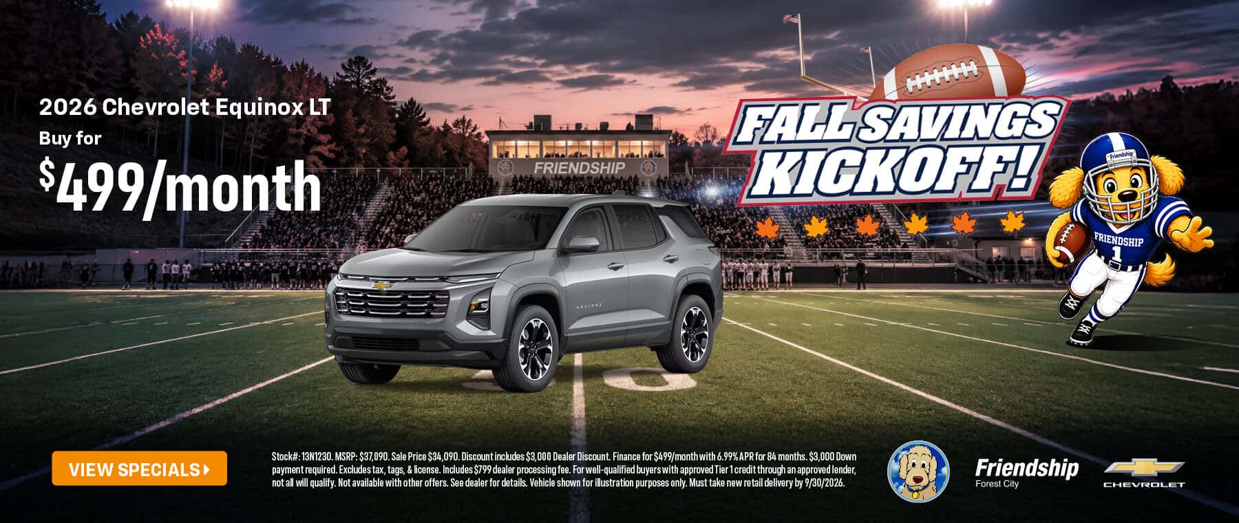 2026 Chevy Equinox for $499/mo!