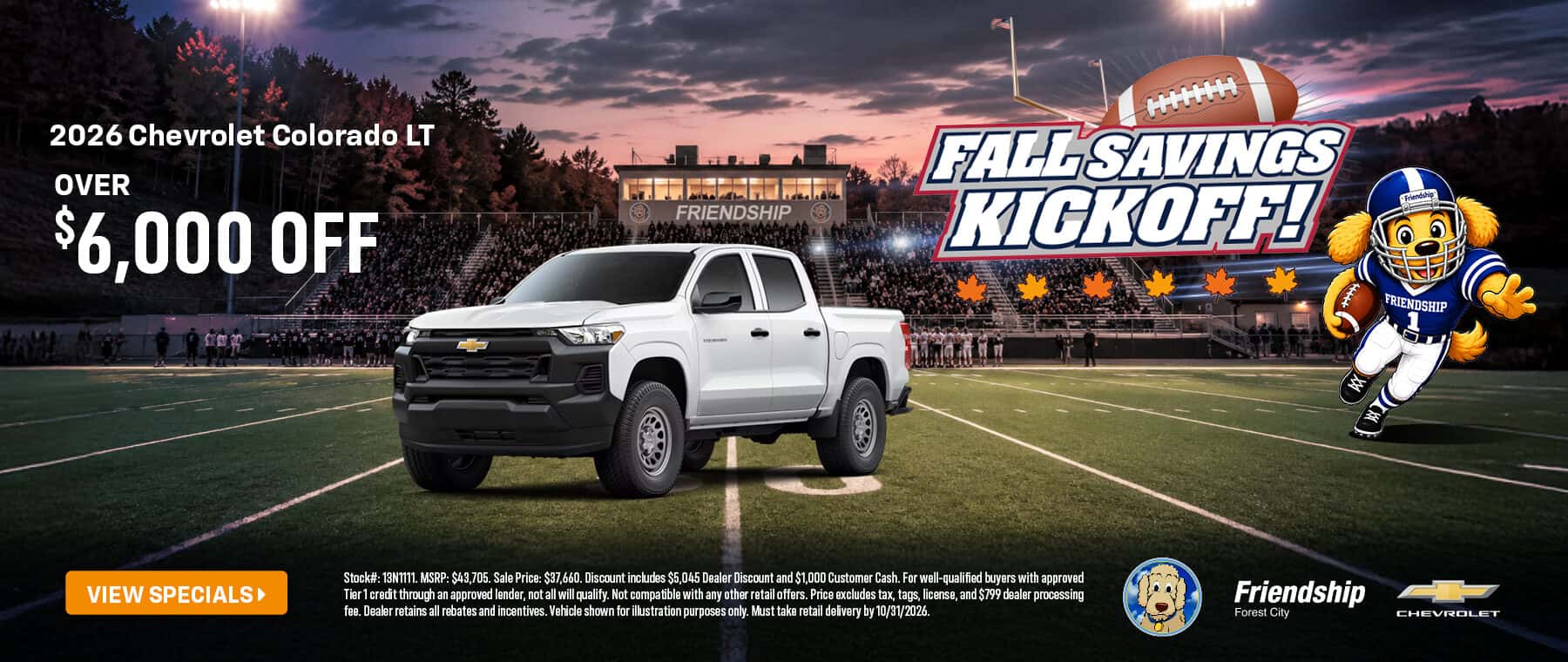Over $6,000 off 2026 Chevrolet Colorado!