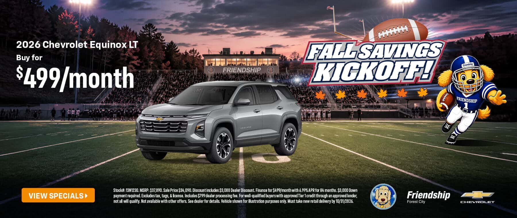 2026 Chevy Equinox for $499/mo!