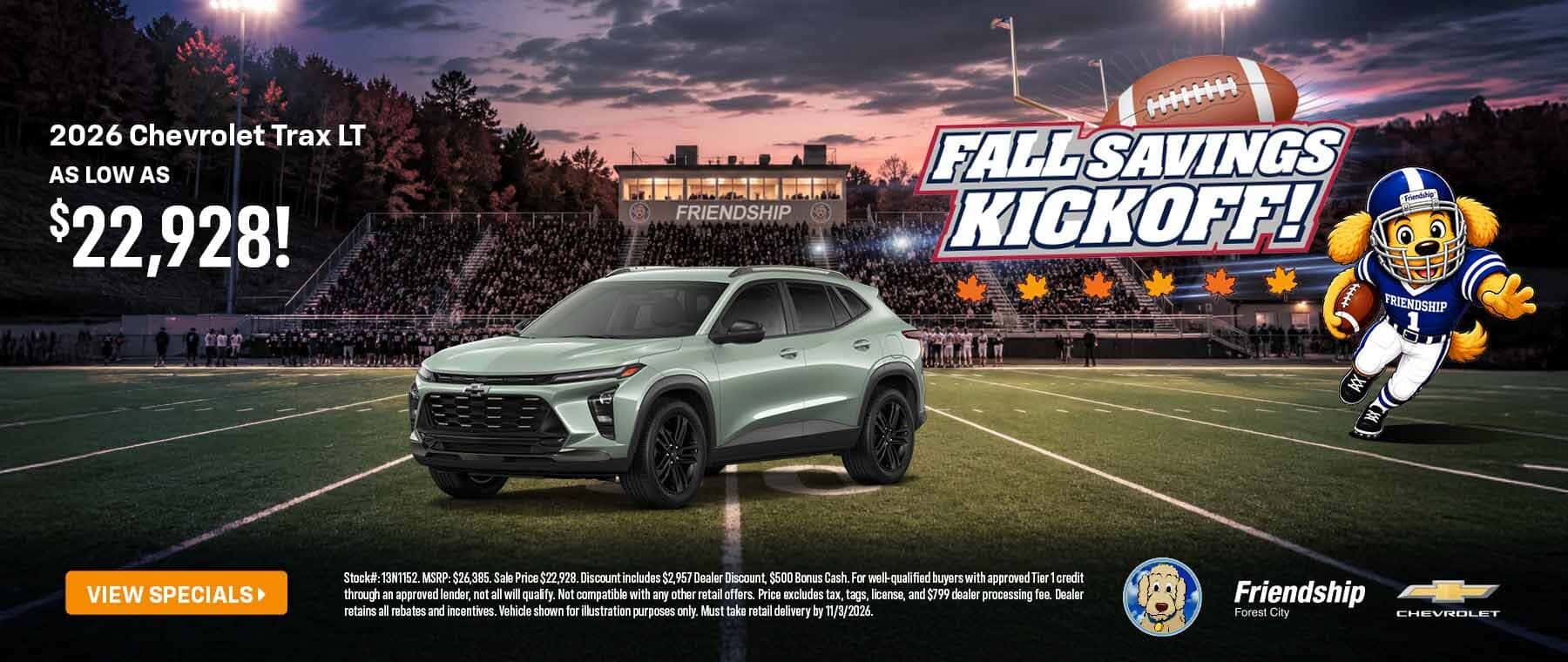 2026 Chevrolet Trax as low as $22,928!