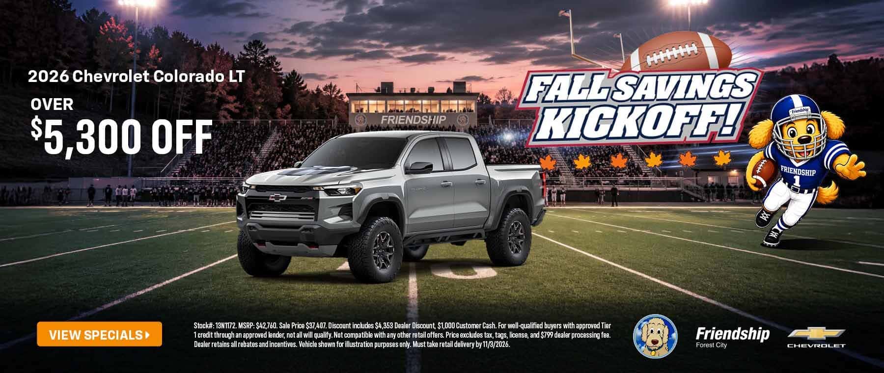 Over $5,300 off 2026 Chevrolet Colorado!