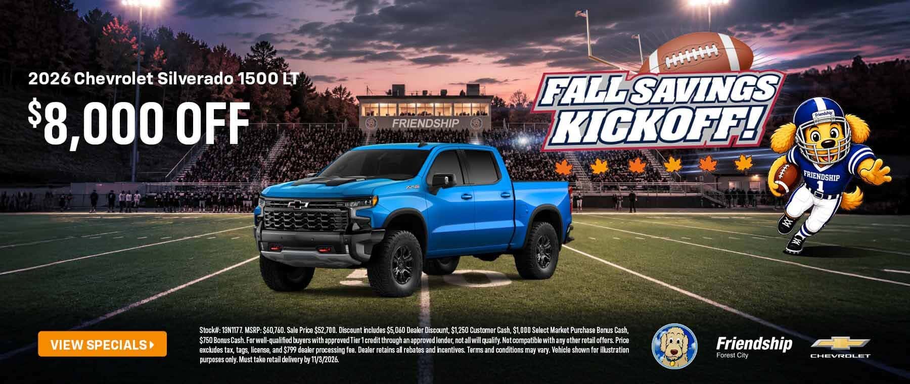 $8,000 off 2026 Chevrolet Silverado 1500!