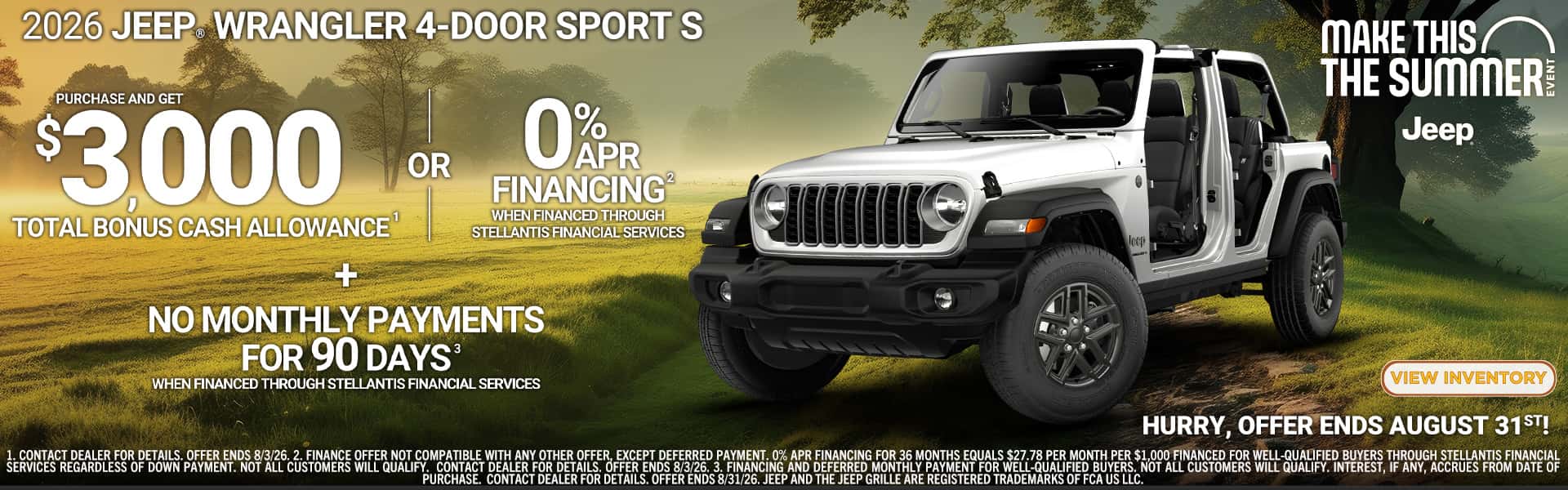 WRANGLER 0 % AUG 26