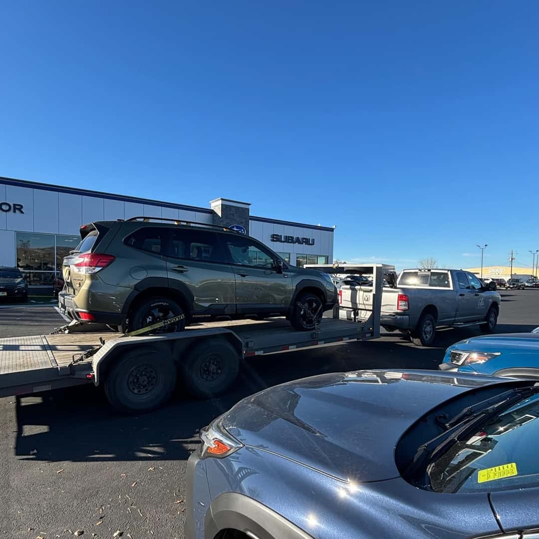 subaru being delivered