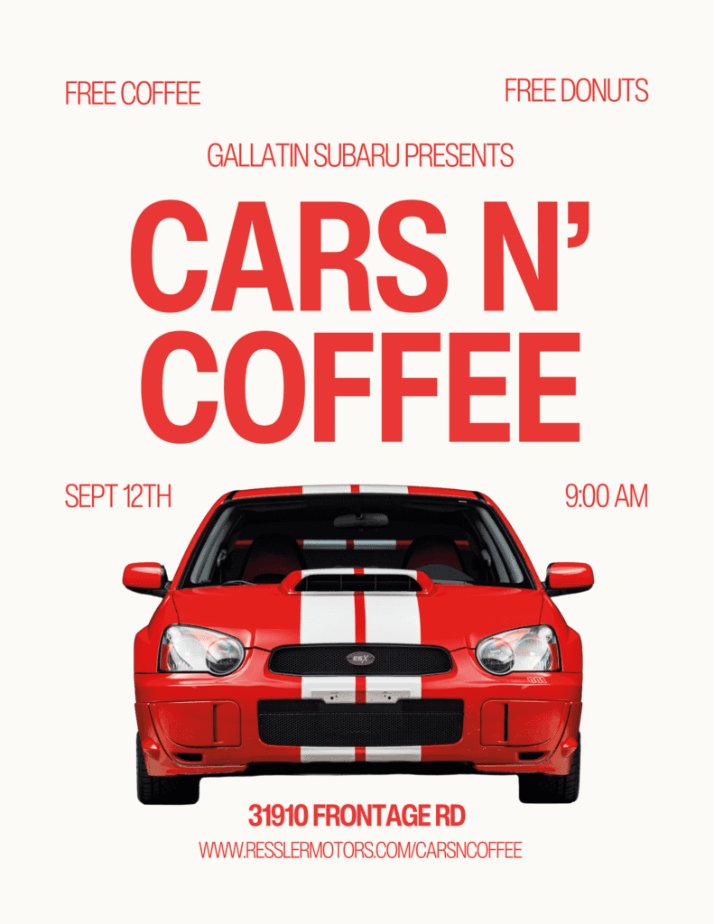 cars and coffee flyer