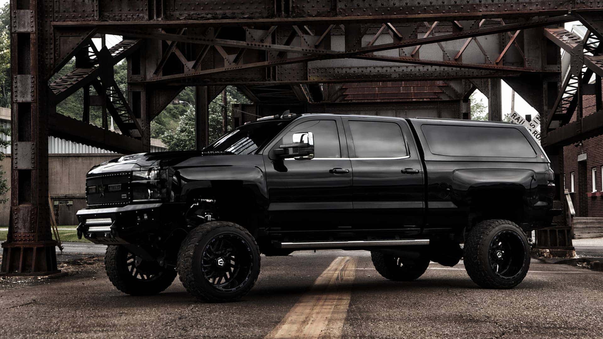 2018 black chevy parked