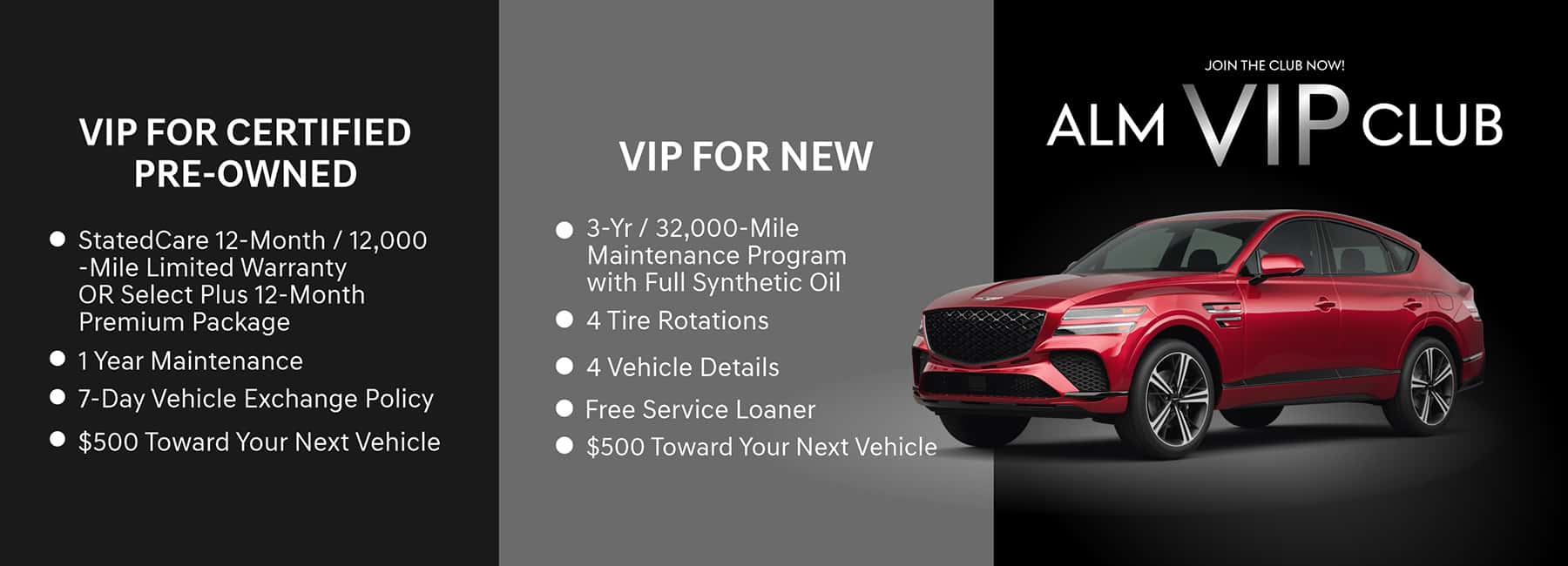 ALM VIP Club Benefits. Genesis of Macon, GA