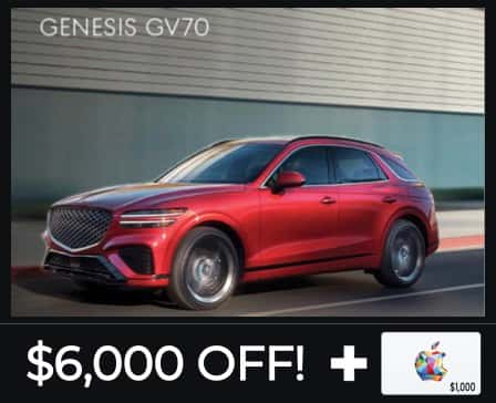 GV70 $6000 off + $1000 gift card