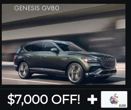 GV80 $7000 off + $1000 gift card