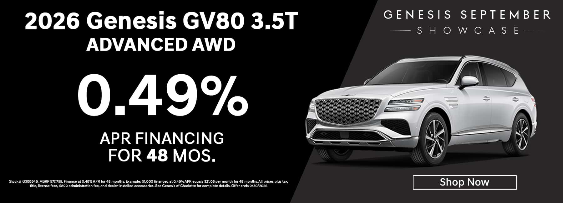 GV80 APR Offer
