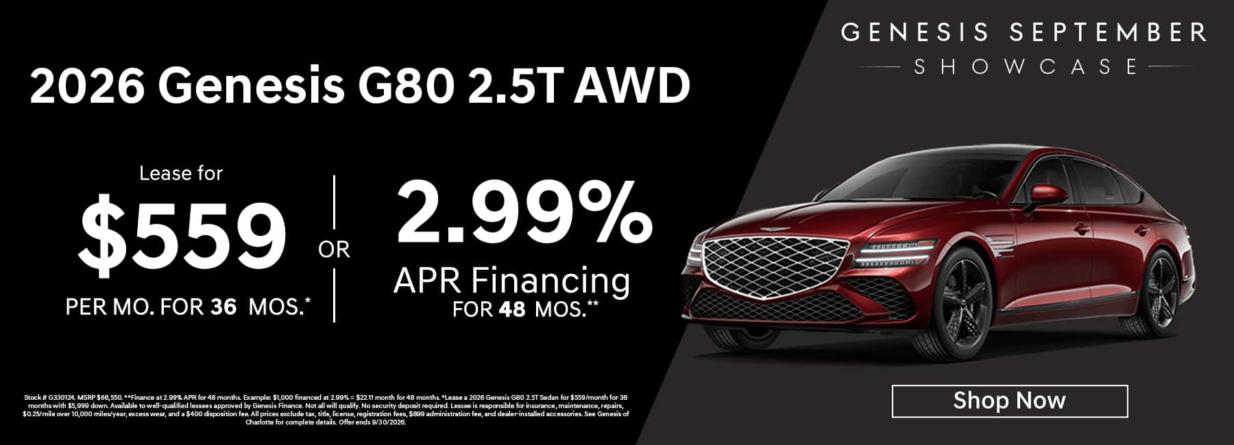G80 Lease APR Offer