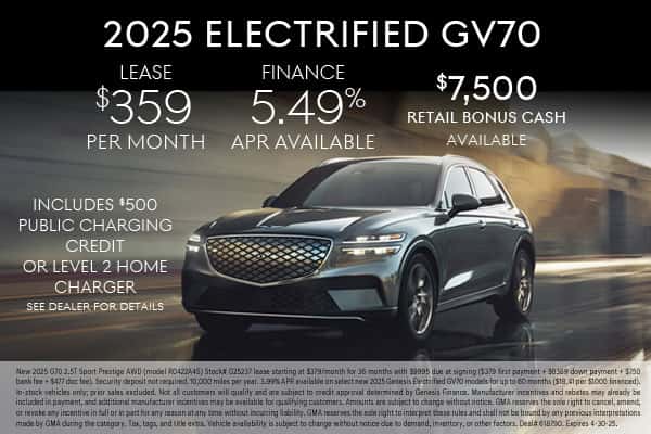 Lease a New 2025 Electrified GV70 Advanced AWD for $359/mo.