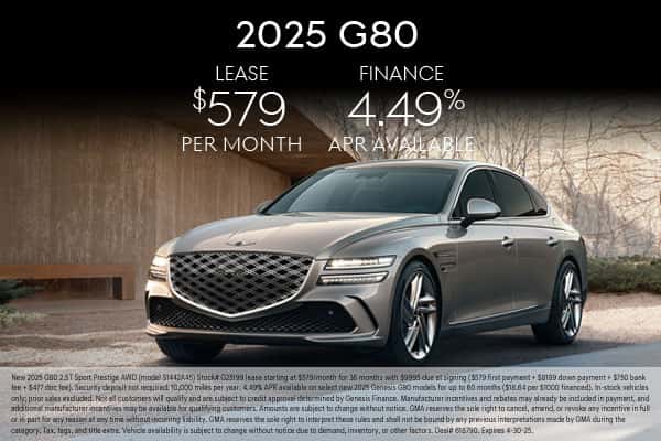 Lease a New 2025 G80 2.5T Sport Prestige AWD for $579/mo.
