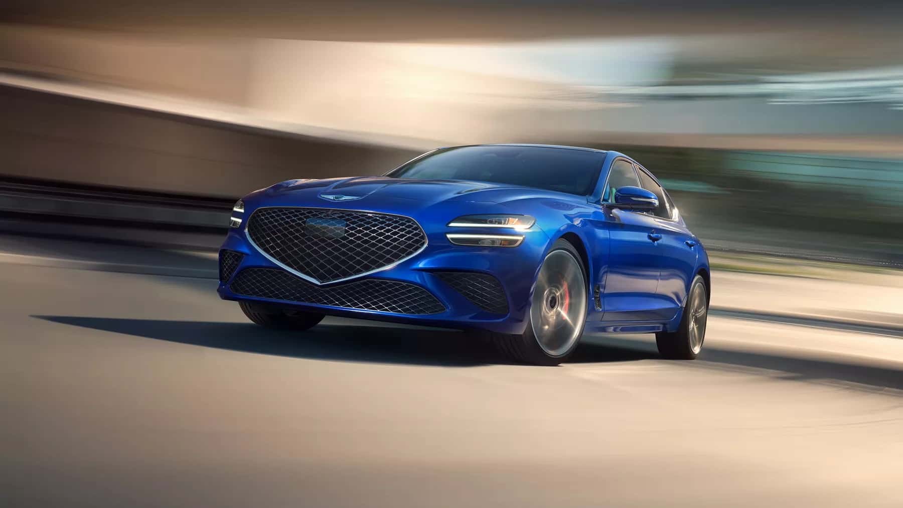 The 2026 Genesis G70 on the road
