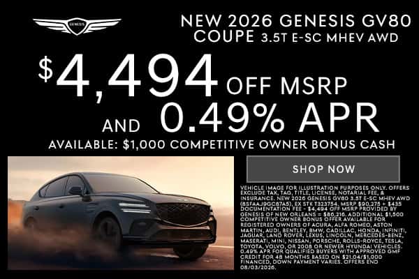 New 2026 Genesis GV80 Coupe
