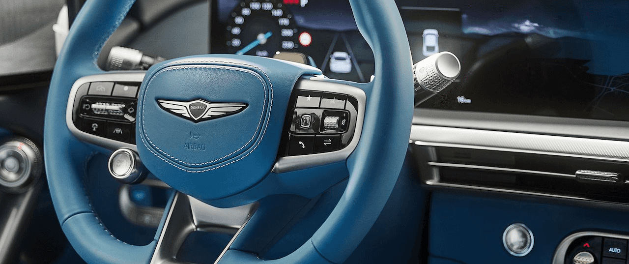 The new 2026 Genesis GV60 interior serving drivers near Mandeville, LA