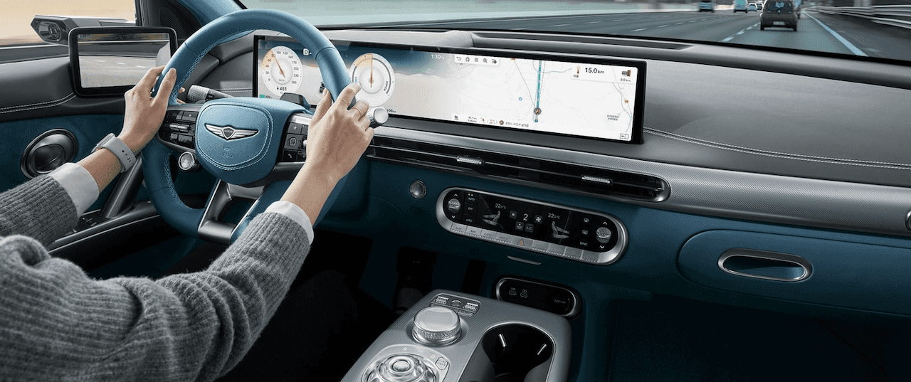 The new 2026 Genesis GV60 interior serving New Orleans, LA