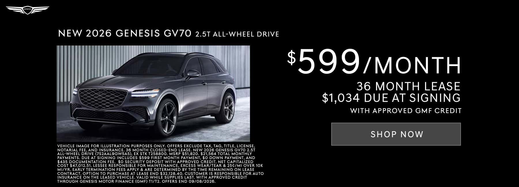 New 2026 Genesis GV70 offers in Metairie, LA
