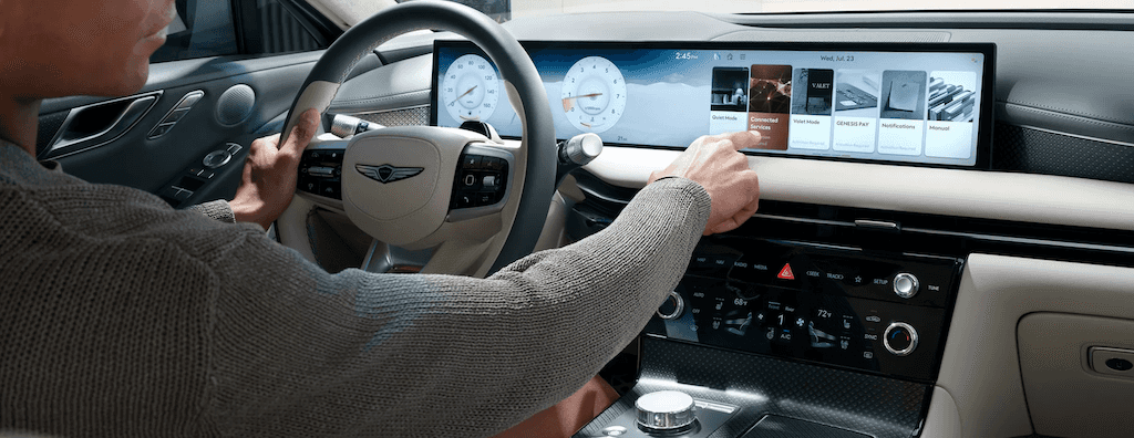 Interior of the 2027 Genesis G80 near New Orleans, LA