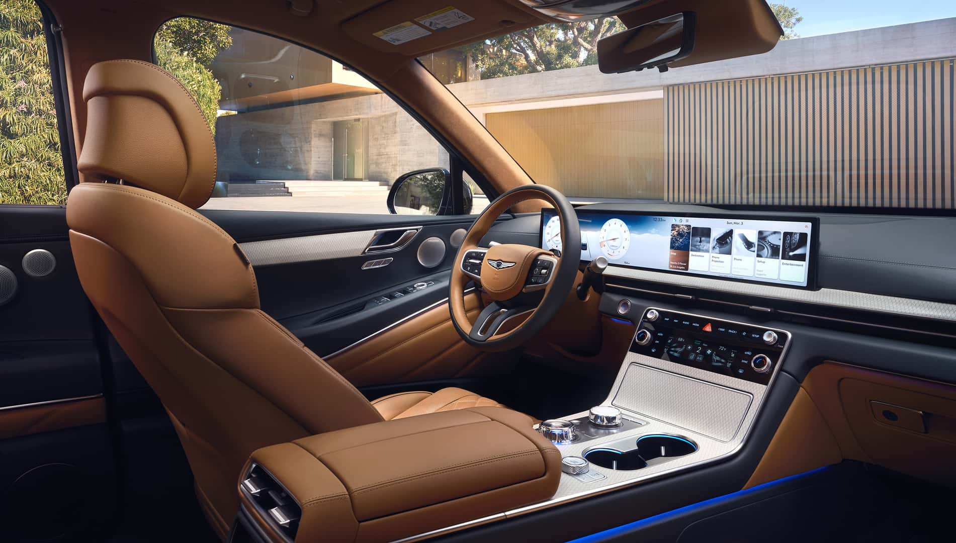 The interior seats of the 2026 Genesis GV80