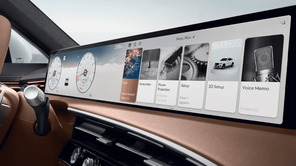 Dashboard of the 2026 Genesis GV70