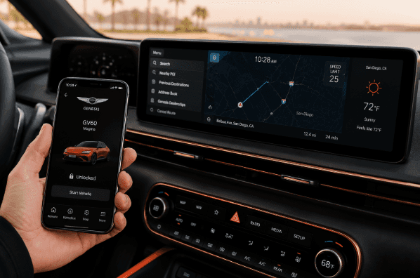 Interior Features and Genesis Connected Services.