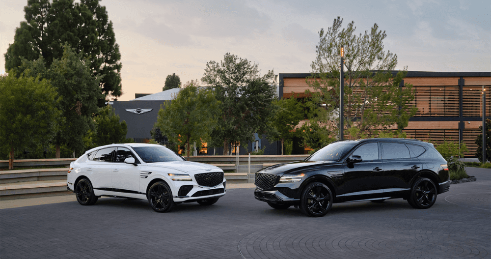 Two 2026 Genesis GV80 parked facing each other