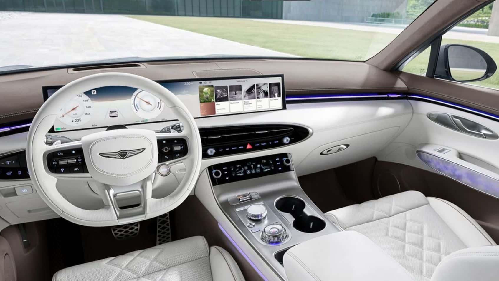 Interior view of the 2026 Genesis Electrified GV70 for sale in Riverdale, GA