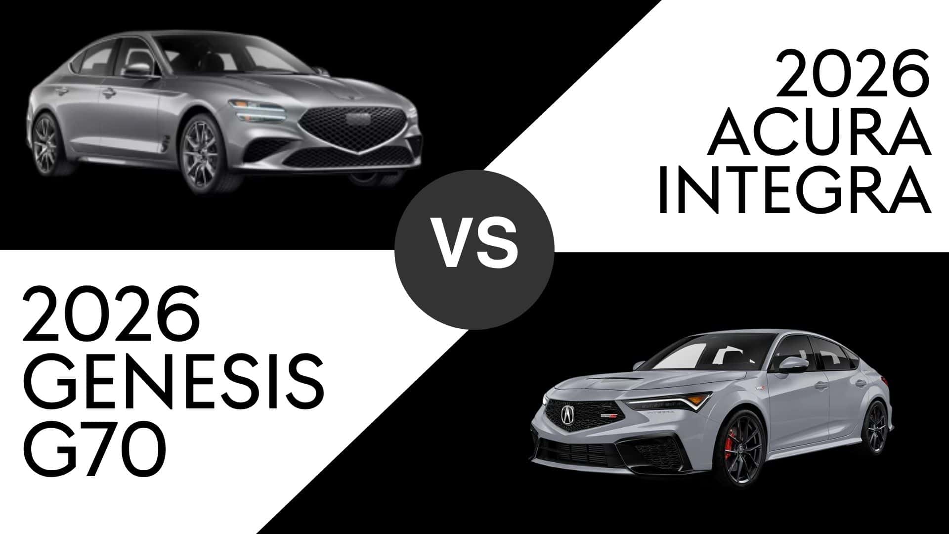 2026 Genesis G70 vs. Acura Integra Comparison Blog