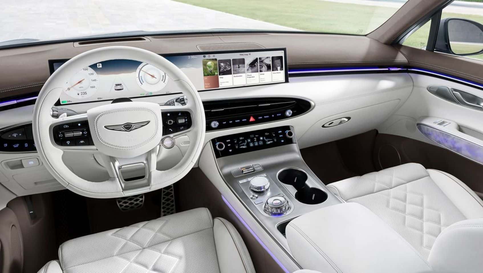 Interior view of the 2027 Genesis Electrified GV70