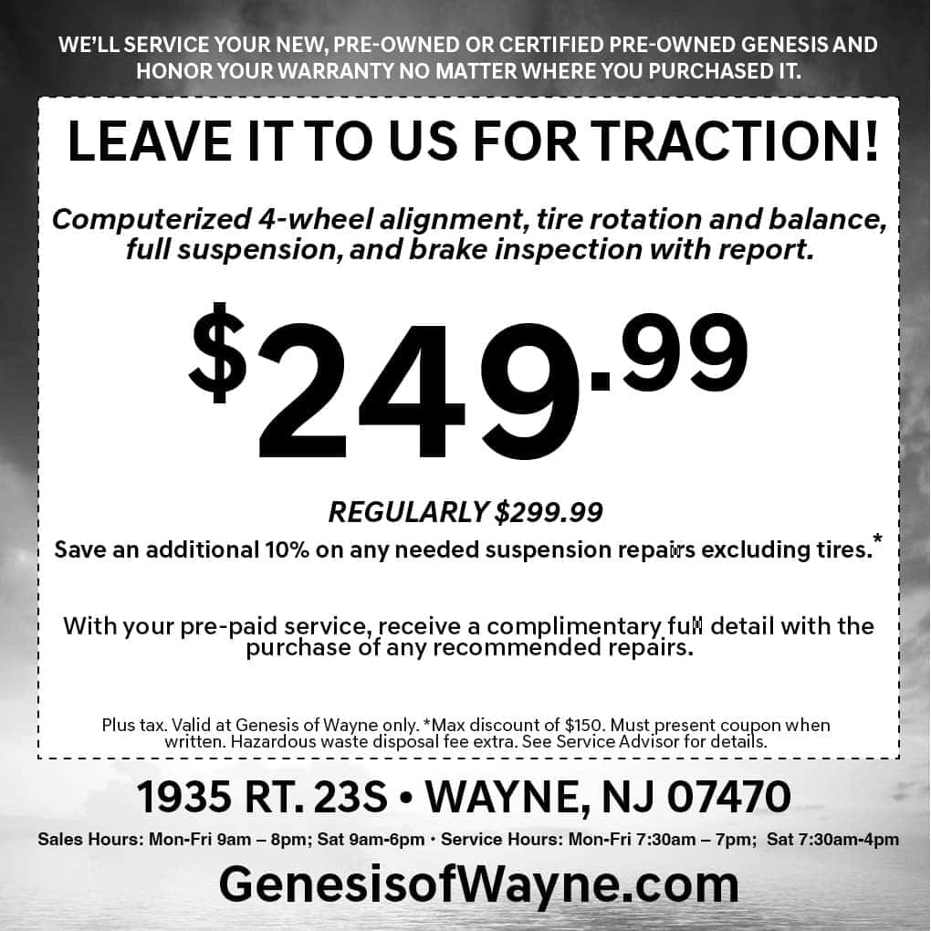 Auto Service Specials Genesis of Wayne near Mahwah