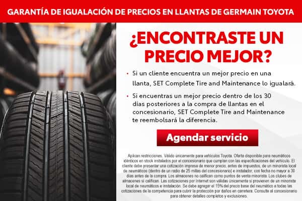 Germain Toyota Tire Price Match Guarantee
