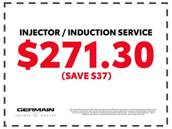 Injector induction August 2026 coupon