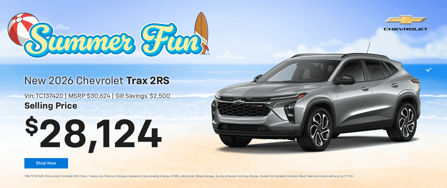 New 2026 Chevrolet Trax 2RS