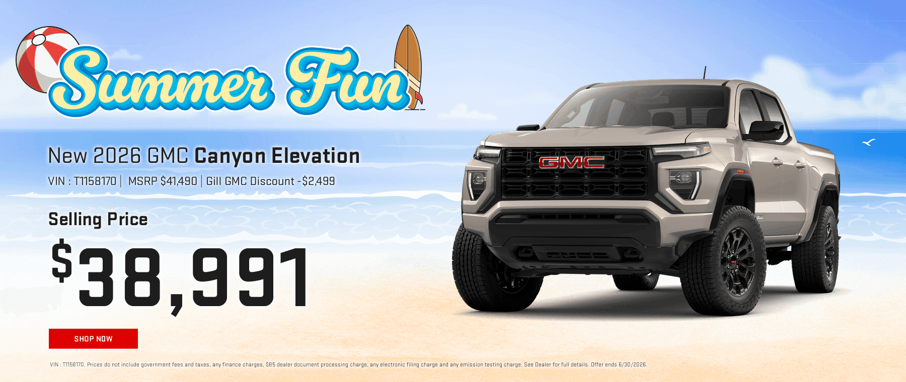 New 2026 GMC Canyon Elevation