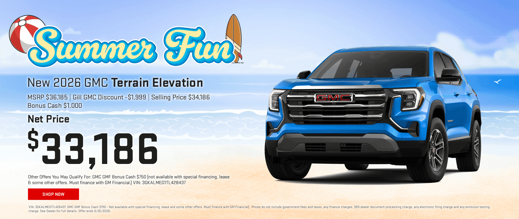 New 2026 GMC Terrain Elevation