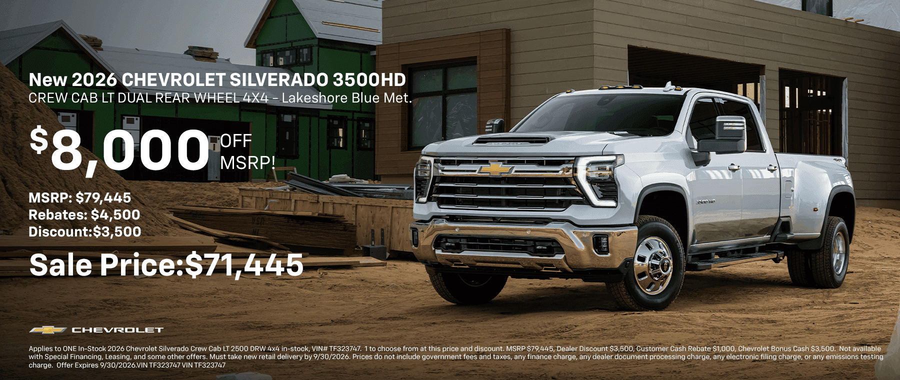 2026 CHEVROLET SILVERADO CREW CAB LT 3500HD