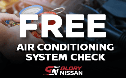 Free air conditioning system check at Glory Nissan. Have certified Nissan technicians inspect your A/C performance to help keep your vehicle cool and comfortable during hot Las Vegas weather.