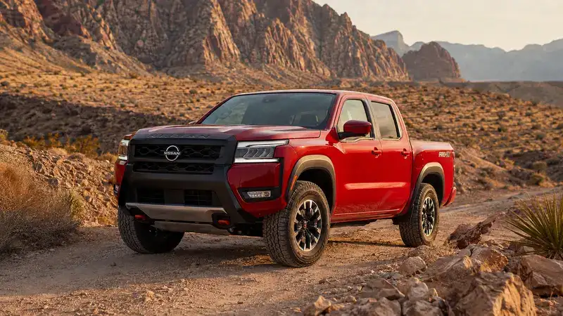 Nissan Frontier PRO-4X on a rocky desert trail