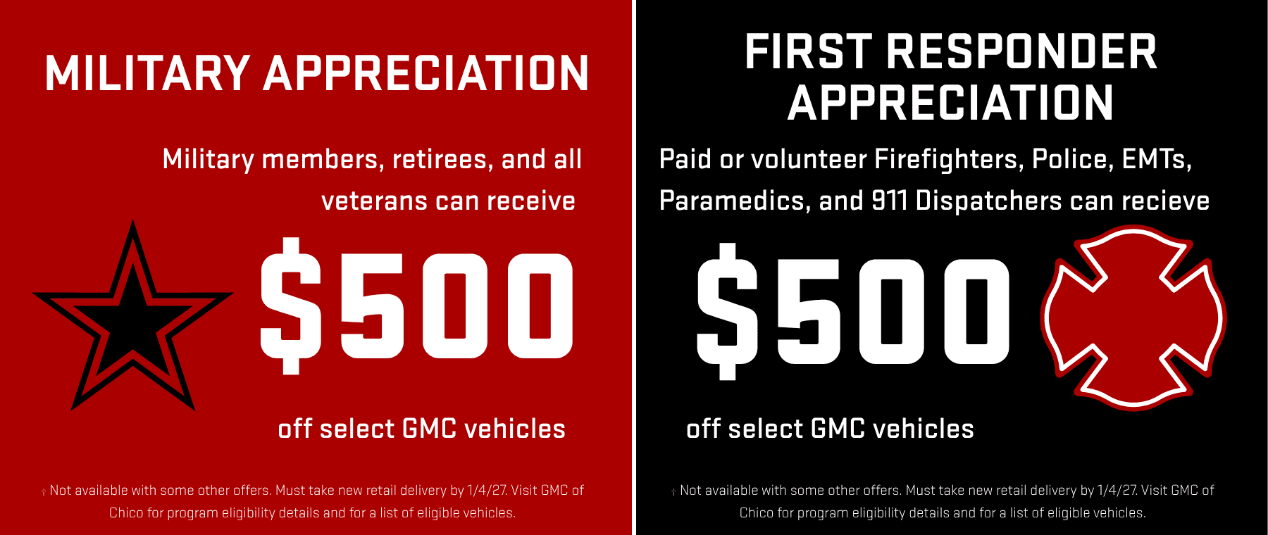 GMC of Chico Military and First Responder Discount
